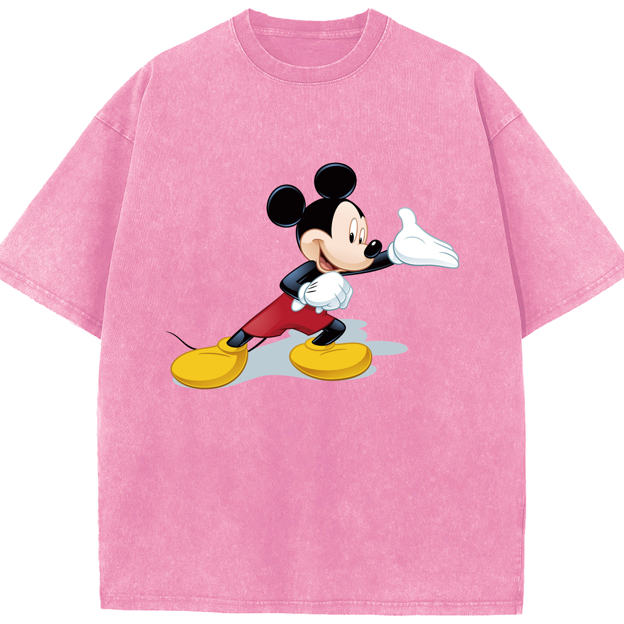 （画像用） ミッキーマウス Mickey Mouse 綿100% ヴィンテージ風 半袖Tシャツ（フロントプリント）